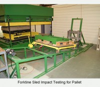 Forktine Sled Impact Testing for Pallet